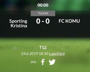 Read more about the article T12 kohtaa FC KOMUn kotikentällä