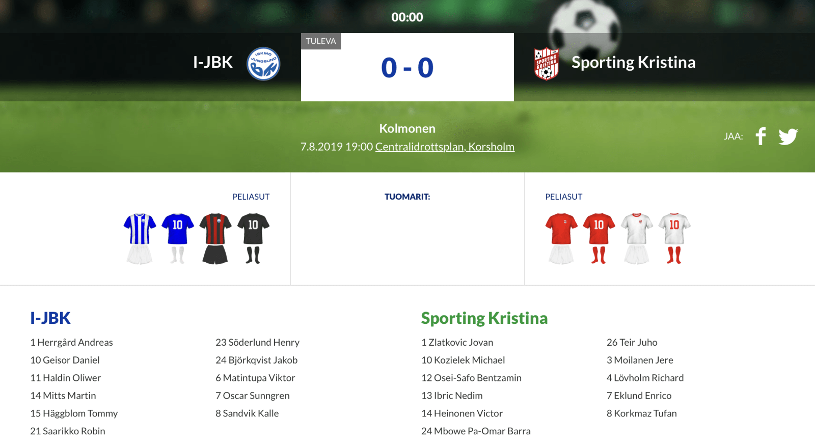 Läs mer om artikeln I-JBK – Sporting Kristina