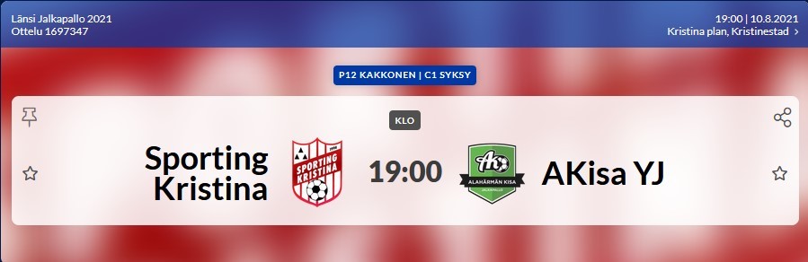 Läs mer om artikeln Sporting P12 spelar imorgon 10.8 på Kristinaplan kl. 19.00 Sporting – AKisa YJ