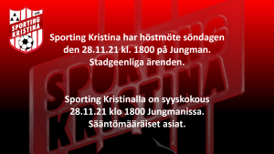 Läs mer om artikeln HÖSTMÖTE 28.11.2021