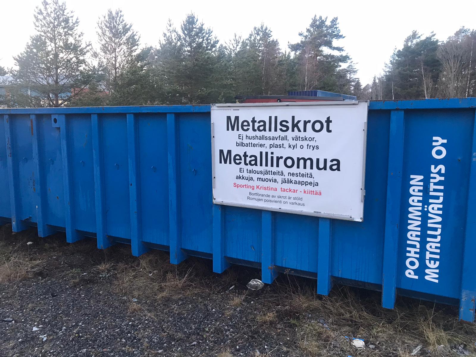 Read more about the article Sporting Kristina kerää metalliromua