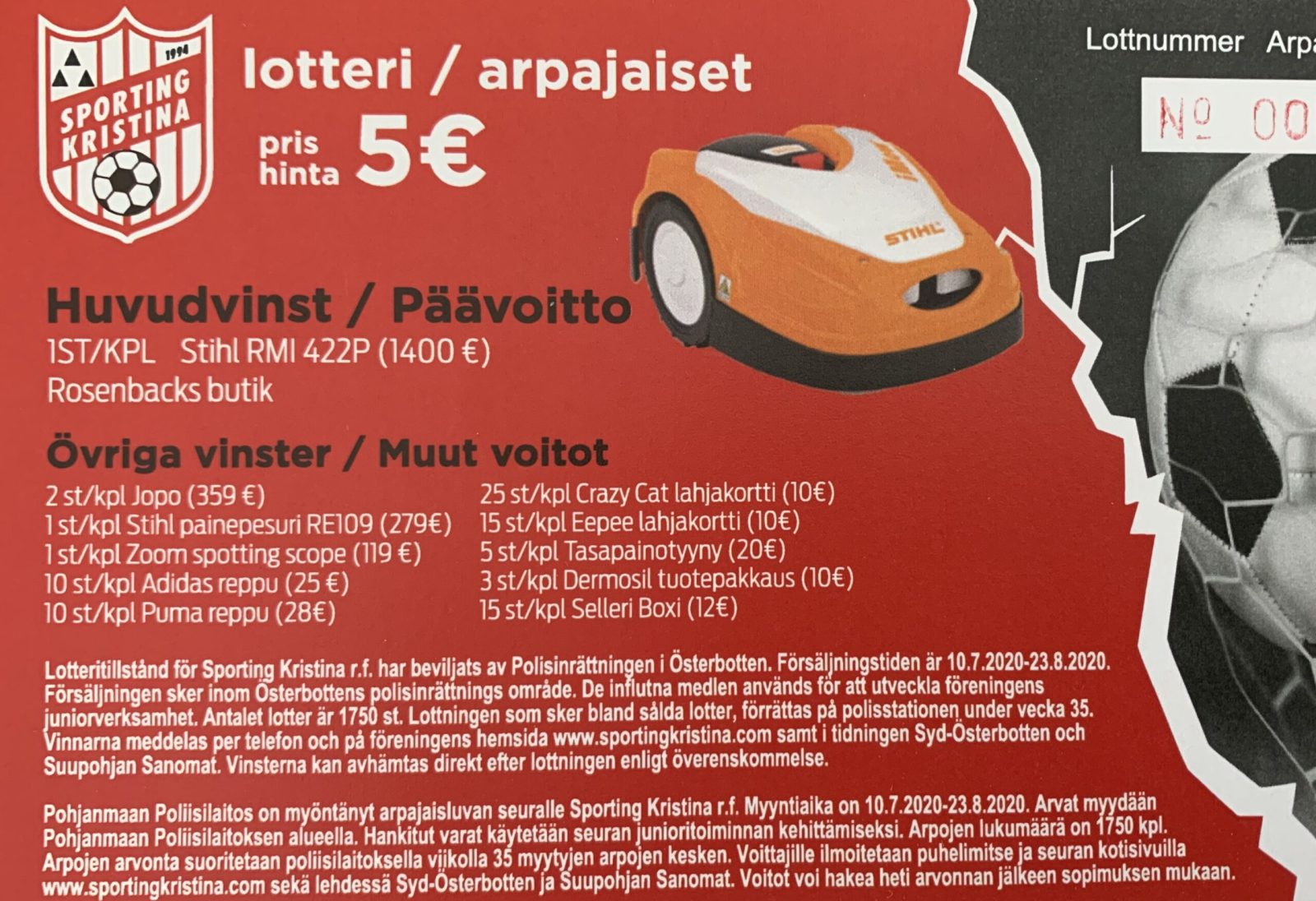 Läs mer om artikeln Vann du i Sportings lotteri?